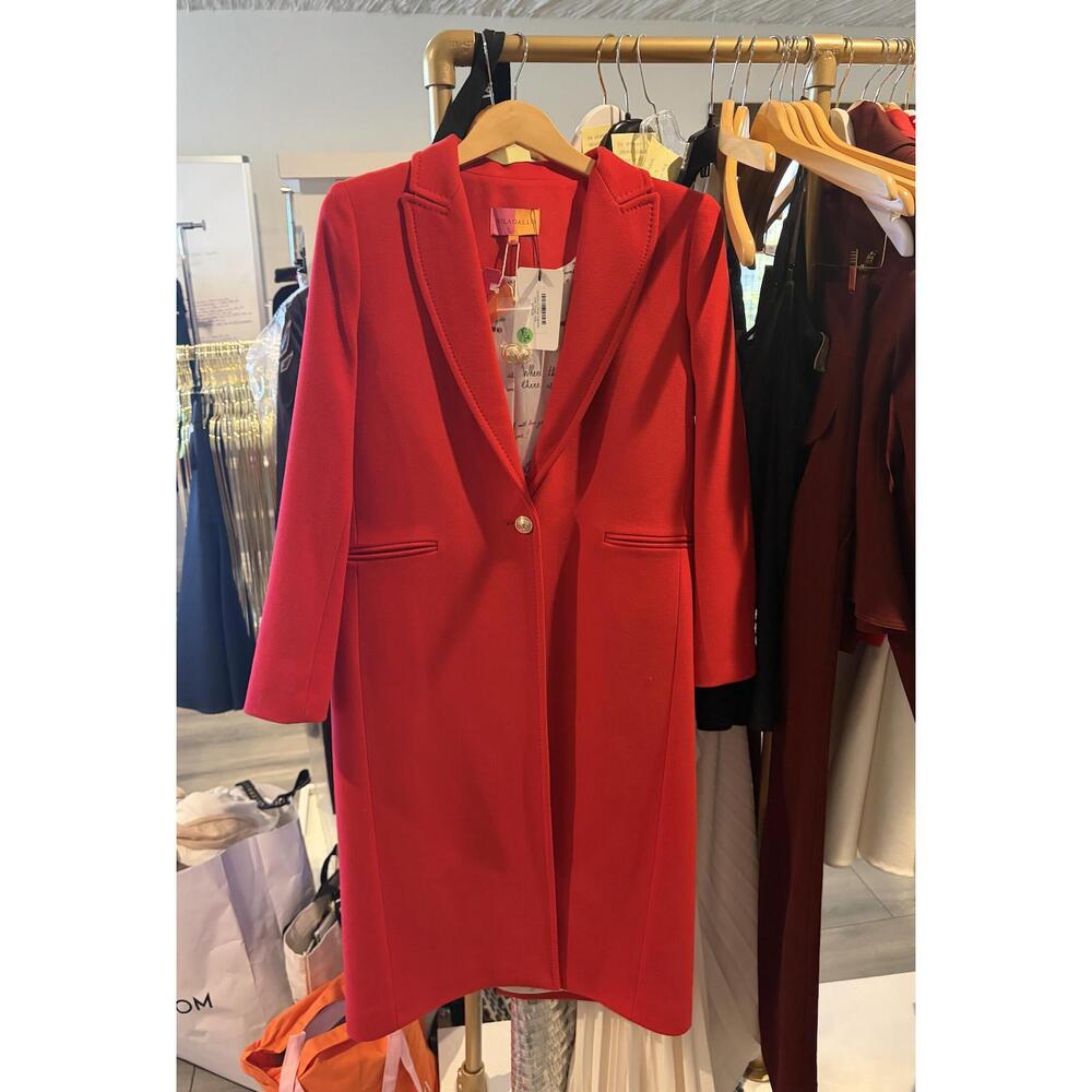 NEW VILAGALLO women's abrigo katherine coat in rouge